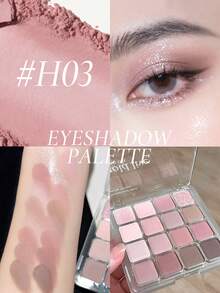 Paleta de sombras de ojos de 16 colores HOLD LIVE, con tonos mate y brillantes que incluyen melocotón, melón, azul, rubor - H03 - Ver 4