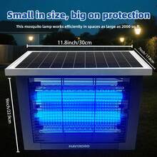HAVIRORO Powerful Large Solar Bug Zapper Outdoor For 2000Sq.Ft, Poartable Rechargeable Mosquito Zapper With High Powered, Cordless Solar Fly Zapper For Patio Garden Backyard RV Camping Pond Pest Control - Black - View 3