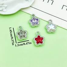 5/10pcs Silvery Plated Star Rhinestone Charms Multicolor Faceted Crystal Star Pendants For DIY Bracelet Necklace Earring Jewelry Making Supplies - Star - View 6