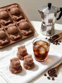 1pc Mini Capybara Ice Mold, 6-Cavity Capybara Ice Mold, Capybara Ice Film, Capybara Ice Film, Creative Ice Film, Cute 3D Ice Cubes, Suitable For Drinks, Parties And Gifts - B - View 6