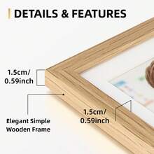 1pc Wooden Academic Year Photo Frame, 51*25cm, Graduation Frame, Graduation Gift, Minimalist Photo Frame Ornament, Home Decor Party Gift, Collection Of Academic Year Frames - Multi-color - View 5