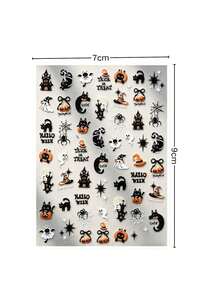 1 Set Decorative Stickers, Aesthetic Stickers, Halloween Theme Mixed Element Patterns, Suitable For Laptop, Camera, Phone Case, Water Bottle, Cosmetic Storage Box, Hair Dryer Shell, Metal Decorative Accessories - L - View 10