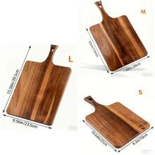 1pc Acacia Wood Cutting Board With Handle, Chopping Board, Kitchen Utensil, Can Cut Vegetables, Meat, Fruit, Bread Board, Cheese Board, Can Be Used As Cold Platter, Appetizer Preparation, Outdoor Camping Board, Perfect For Home Decor, Kitchen Accessories, Kitchen Utensils, Kitchen Cutting Board, Easy To Clean, Ideal Gift For Housewarming, New Year, Mother's Day, Cooking Enthusiasts - View 8