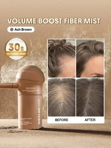 SHEGLAM HAIR 豐盈增髮纖維 - 灰棕色，適用於稀疏頭髮的增髮纖維，噴霧式增發纖維，隱形持久，男女皆宜，即刻遮蓋稀疏頭髮 - Ash Brown - 查看 1