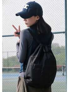 Drawstring Backpack String Bag Sports Gym Sack With Side Pocket For Men Women - Storage Bag - View 6