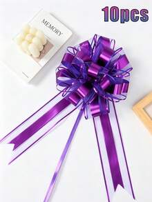 10/20件組婚車裝飾蝴蝶結流蘇禮品包裝緞帶，婚禮裝飾緞帶，適用於婚車、椅子/樓梯/桌面裝飾，婚禮桌椅裝飾、禮品包裝、派對、生日 - 彩色 - 查看 30