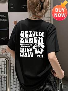 Saint Bart Unique Summer Tops Printed Faith Unisex Short Collar Blouse - Black - View 1