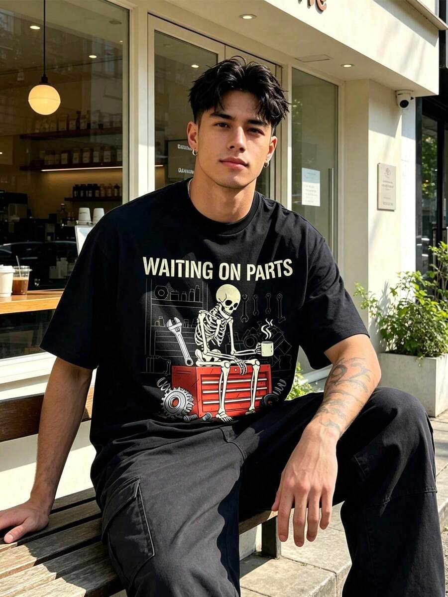 Camisetas de hombre - Negro - Ver 1