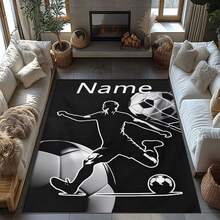 Custom Rug Personalized Name Photo Text Logo Floor Mat Welcome Doormat Entryway Carpet Living Room Bedroom Kitchen Hallway Bathroom Porch Indoor Outdoor Home Decor Birthday Housewarming Christmas Holiday Gift Soccer Sports Emblem Illustration - Multicolor - View 9