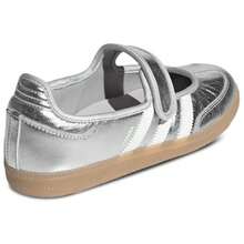 Adidas Originals Samba Jane Women's Silver Metallic/Off White/Gum Casual Sneakers KK2502 | Retro Heritage Style, Timeless Silhouette - 銀白色 - 查看 4