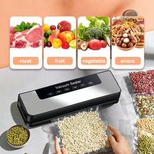 Vacuum Sealer Machine, High-Suction Food Vacuum Sealer, Kitchen Appliance, Easy Food Storage, Kitchen Essentials, Supports Dry And Wet Modes, Suitable For Storing Foods Such As Meat, Vegetables, And Fruits. - Silver - View 1