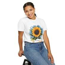 Comfort Colours, Beach Tee, Sunset Tees, Unisex Tee, Vintage Floral, Women Casual, Sunflower Tee, Vacation Tees - White - View 3