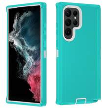 防震、防刮、全包式保护手机壳，耐用三合一保护套，适用于、Galaxy、荣耀及其他智能手机 - 水藍白 - 查看 45