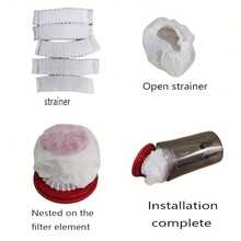 90/180/270pcs Vacuum Cleaner Filter Covers, Made Of Non-Woven Fabric, Designed For Filter Cartridges. Elastic Covers Compatible With Household Vacuum Cleaners. - Vacuum Cleaner Filter Cover - View 4