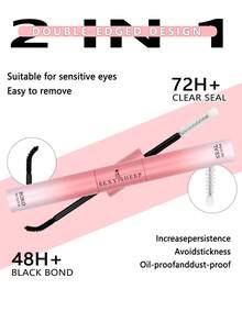 1pc Bond And Seal, Bond 5ml And Seal 5ml, Lash Glue Strong Hold Lash Cluster Glue 2 In 1 Lash Bond And Seal Waterproof Long Lasting Cluster Lash Glue All Day Wear 2 In 1 Eyelash Bond And Seal For DlY Lash Extensions - Purple - View 2