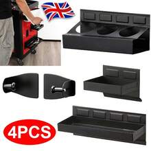 4Pc Magnetic Toolbox Tray Set Tool Box Cabinet Side Shelf Storage Van Workshop - A - View 8