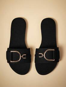 House Slippers - Black - View 1