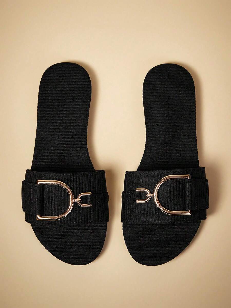 House Slippers - Black - View 1