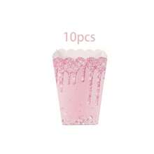 10/20/40 Pcs,Pastel Glitter Drip Popcorn Boxes,Pink & Blue Sparkle Dripping Design Paper Snack Containers,Disposable Party Favor Treat Paper Boxes For Gender Reveal,BabyShower, Bridal Shower Party Supplies - View 9