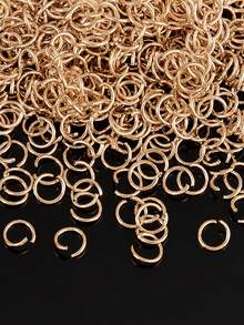 100pcs Jewelry Jump Rings Set, Multi-Size Open Connector Rings For DIY Jewelry Repair And Craft Projects, Gold Color - Gold - View 14