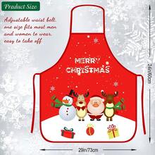 Unisex Christmas Apron 60 X 80 Cm, Featuring Santa Claus, Reindeer, Snowflake And Christmas Tree Patterns, Adding A Festive Atmosphere To Your Home, Christmas Party, Gathering And Kitchen - Multicolor - View 10