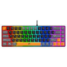 RAIKU Keyboard Membran Mini Kompak 61 Tombol Baru 60%, Hitam, Keyboard Gaming dengan Lampu Latar RGB Putih, Desain Ergonomis, Tahan Air, Cocok untuk PC/Laptop/Kantor/Gaming di Rumah - View 12