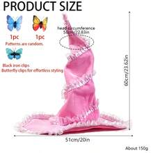 5Pcs New Halloween Organza Ruffled Twist Witch Hats, Equipped With 2 Butterfly Clips For Optional Decoration. Ideal Witch Costume Accessories For Party Gatherings. - A - View 8