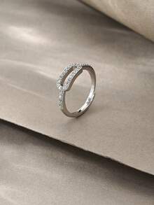 Silver Ring, Multi-Layer Linked Ring, Elegant Luxurious Ring, Suitable For Daily Wear, Dating, Parties And Gifting - Silver - View 9