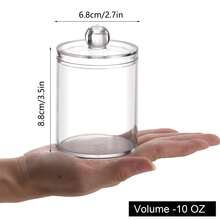 Cotton Swab Dispenser With Transparent Lid, Dust-Proof Storage Canister, Home Storage Organizer, Portable Plastic Cotton Swab, Dental Floss, Makeup Pad Storage Container, Bathroom And Beauty Essential Storage Box - View 8