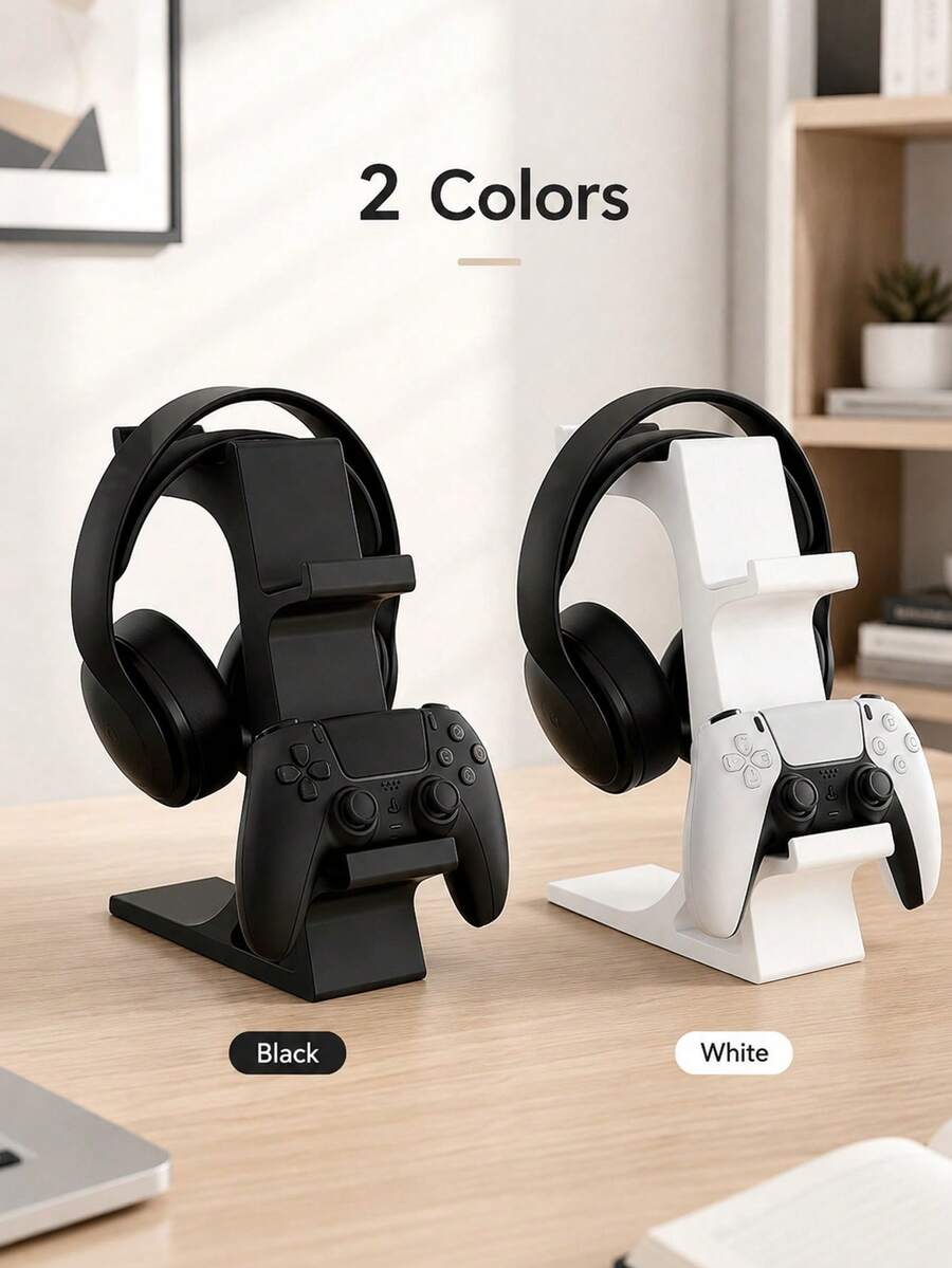 1/2 cái giá đỡ tai nghe chơi game đa năng kèm giá đỡ tay cầm, giá treo tai nghe có chỗ để tay cầm, giá trưng bày tay cầm tương thích với Switch PC, thiết kế giá đỡ đôi, kệ lưu trữ sắp xếp để bàn - Nhiều màu - Xem 1