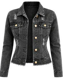 Women Denim Jackets & Coats - Graphite Jacket - View 1