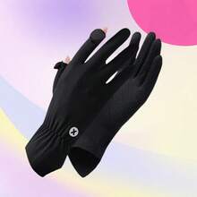 1 Set New Multi-Color Ice Silk Sun Protection Gloves, All-Season Elastic Women's UV-Resistant Breathable Anti-Slip Cool Thin Long Outdoor Sun Protection Ice Silk Gloves - Multicolor - View 12