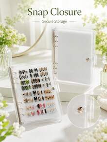 Premium 6-Page Foldable Thick Transparent Nail Polish Display Book, Heavy-Duty Press-On Nails Storage Book For Salons, Sophisticated Nail Art Style Collection Book For Collectors, Nail Art Storage & Display, Nail Supplies, Nail Organzier - Multicolor - View 11