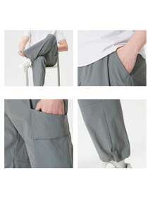 Under Armour Men's Solid Color Pleated Casual Versatile Daily Travel Sports Long Pants - Clay Green - View 7