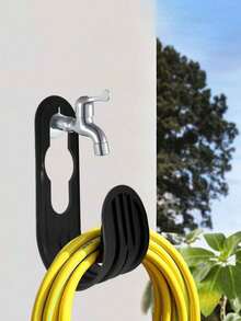 1pc/Household Wall-Mounted Garden Retractable Hose Storage Rack Outdoor Faucet Hook Garden Organizer Soft Hose Storage Rack - A - View 2
