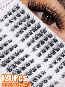 120 Dusters Of False Eyelashes D Curd Sender Fufy Eyelashes Natural And Diferent In Length 6mm To 14mm In Length Suitabkle For Beginners DIY Eyelash Lengthening - D - View 6