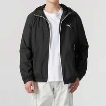 PUMA Lifestyle Series Fashionable Versatile Black Breathable Wear-Resistant Hooded Jacket For Men - Black - View 2