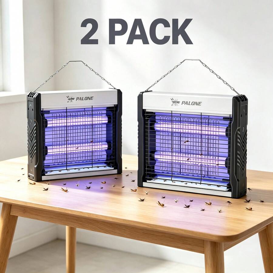 2PCS Electric Bug Zapper, 4000V Mosquito Zapper Indoor With 5ft Cable, USB Electric Bug Zapper With Removable Collection Tray, Fly Trap Mosquito Trap For Patio Yard Home Kitchen Camping