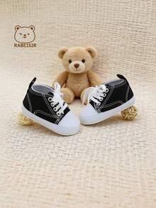 Spring Summer Autumn Infant Pre-Walker Shoes, Breathable Infant Pre-Walker Shoes 0-1.5 Years Old, Classic Versatile - Black - View 4