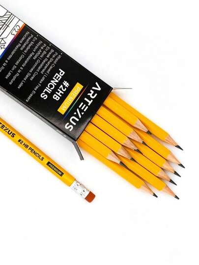 HB Pencils, 12/48/72 Pieces, No Sharpening Required, Break-Resistant, No Latex Eraser, Perfect For Writing, Drawing And Sketching, Back To School Pencil Essential