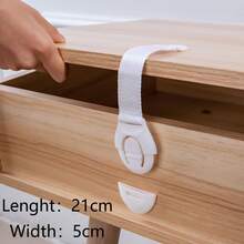 3/4/6/10pcs Drawer Safety Locks, No-Drill Adhesive Locks, Prevent Opening Of Drawers, Cabinets, Refrigerators, White Minimalist Highly Attractive Design, Compact And Portable, Space-Saving, Suitable For Home Storage And Organization Enthusiasts, Can Be Used As A New Home Gift - A - View 12