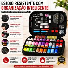 Kit de Costura 135 Peças Completo com Estojo Organizador de Zíper Portátil, Linhas Coloridas, Agulhas, Tesoura, Fita Métrica, Dedal e Acessórios de Costura, Ideal para Reparos em Roupas, Viagem, Casa, Artesanato, Bordado, Patchwork, DIY, Iniciantes, Costureiras, Alfaiates e Uso Profissional - A - Visão 9