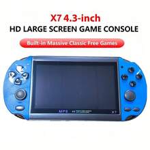 X7 4.3 Inch HD Screen Mini Portable Video Game Console Handheld Game Player Dual Joystick 8GB Memory Built-In 1000 Games MP5 Game Controller TV Output - View 13