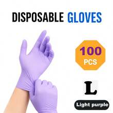 Disposable Nitrile Gloves - Lightweight, Suitable For Home Cleaning, Pet Care, Multi-Purpose Cleaning Gloves, Fashionable Cleaning Gloves, All-Season Use, Ambidextrous, Multiple Colors To Choose From - Light Purple - View 15