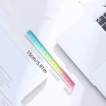 Colorful Ruler Cube Geometry Drawing 2-In-1 Tool Math Learning Stationery Set Drawing Measurement Stationery Math Teaching Aid Multi-Function Plastic Geometric Solid - A - View 7