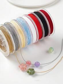 12m/Rollo Cuerda Trenzada de Colores para Joyería, Hilo para Cuentas, Material de Manualidades DIY para Pulseras, Hilo de Seda - Hilo para cuentas de joyería - Ver 2