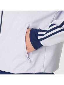 Adidas Chaqueta deportiva de mujer BECKENBAUER TT 26 de verano con cuello de solapa y diseño de bloques de color KX4263 - Morado/Azul oscuro - Ver 5