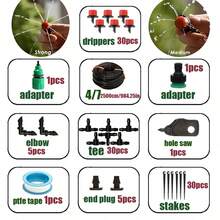 Automatic Drip Irrigation Kit (Garden Version) - 4/7mm, Equipped With Brass Mist Nozzle, Suitable For Lawn, Potted Plants And Greenhouse, Lawn Automatic Drip Irrigation System, Potted Plants Greenhouse - Multicolor - View 30