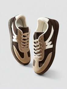 TCVC Women's Daily Casual Colorblock Training Sneakers, Versatile And Comfortable - Brown - View 5