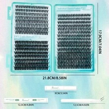 640PCS Lash Clusters Eyelash Extension Kit, 30D 40D 50D Individual Lashes Kit, With Bond And Seal, Remover, Tweezers, Wispy Soft Daily Cluster Lashes, 3D Eyelash Extension Kit, Suitable For Quick DIY Eyelash Makeup At Home, Self Use - Black - View 11